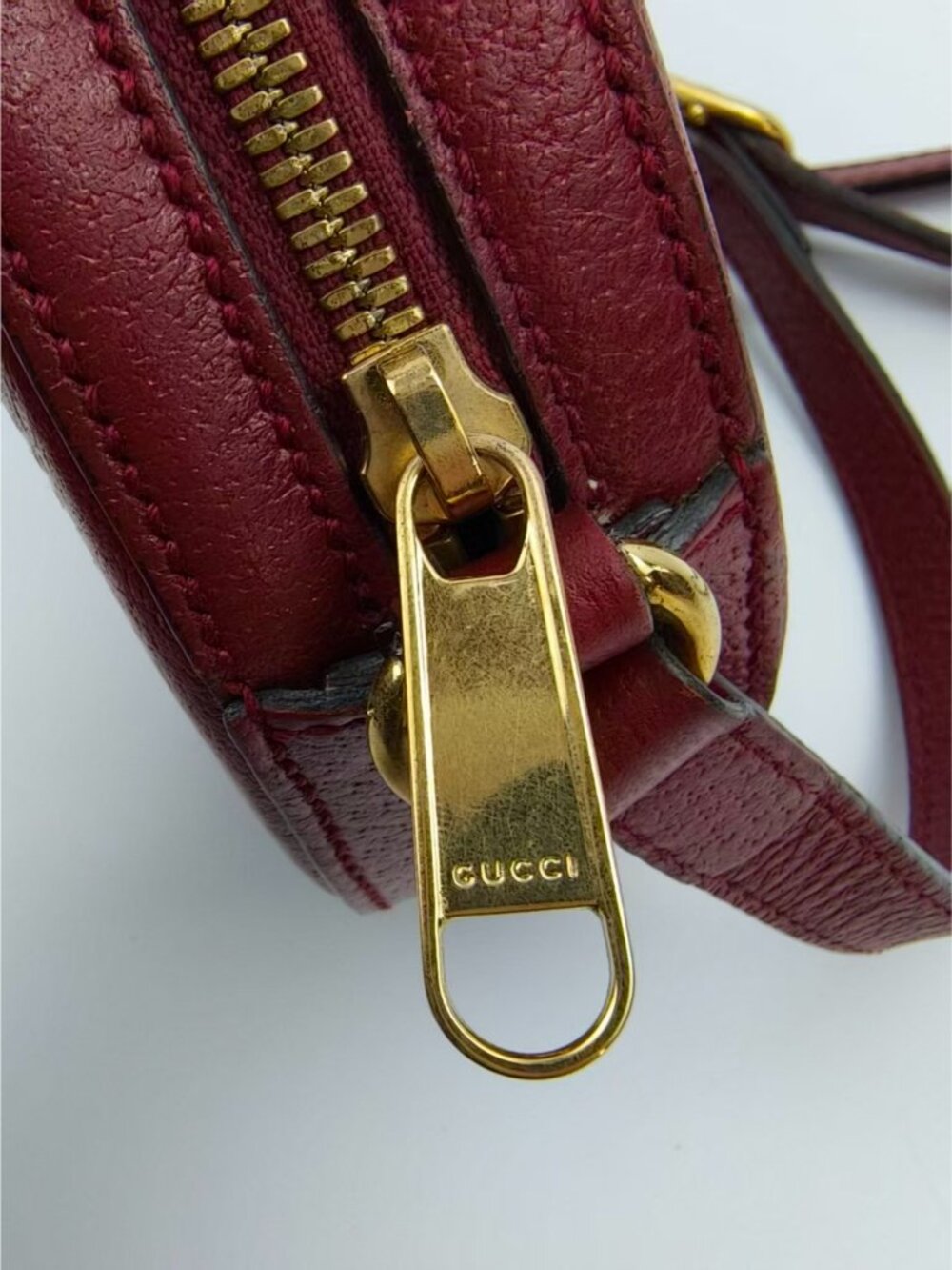 Pre-owned Gucci Doraemon X Ophidia Micro GG Supreme Round Crossbody Bag Burgundy - Picture 7 of 16